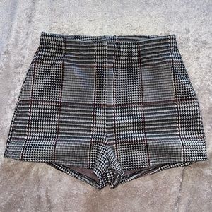 TIMING | Plaid High Waisted Shorts | Size S